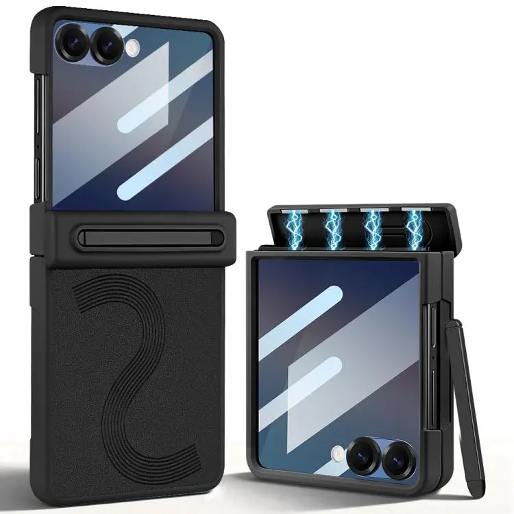 Custodia protettiva integrale con vetro temperato privacy per Samsung Galaxy Z