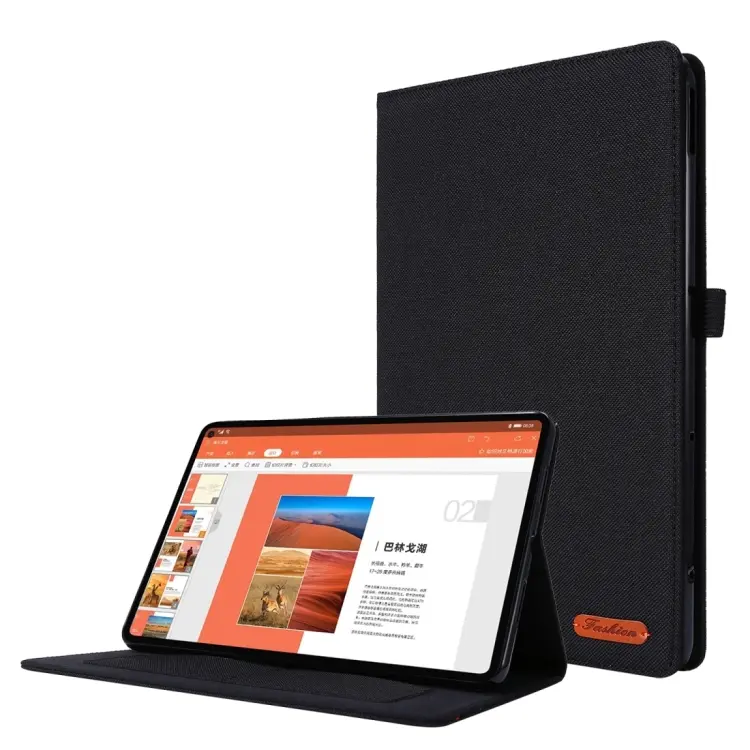 Custodia protettiva piatta in tessuto + TPU con clip per biglietti da visita, For Huawei Matepad Pro 10.8