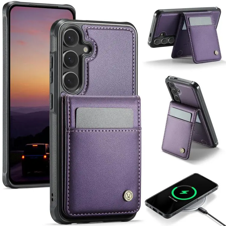 Custodia PU con porta carte RFID MagSafe per Galaxy S25 FE, S25 Edge, S25 e S25+
