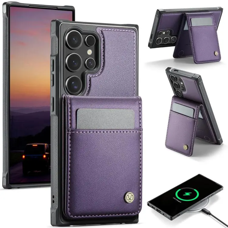 Custodia PU con porta carte RFID MagSafe per Samsung Galaxy S23 Ultra 5G