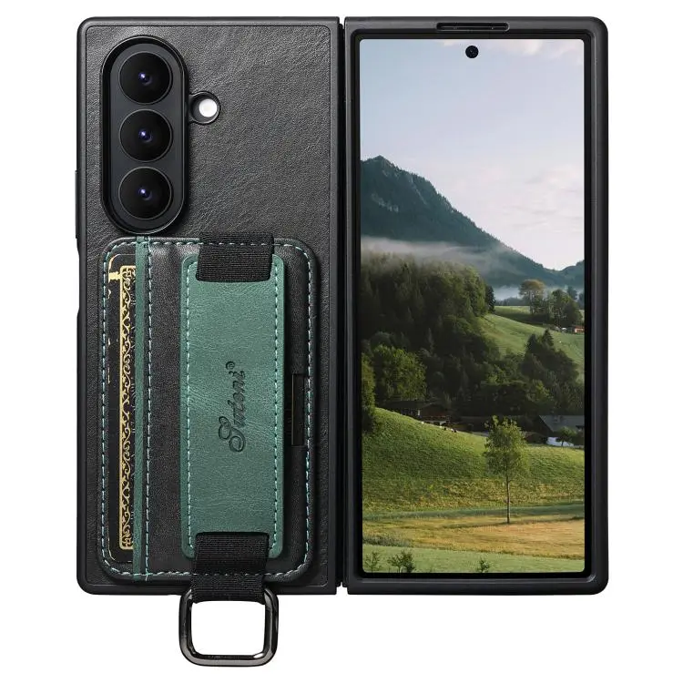 Custodia Suteni H13 con cinturino in pelle per Galaxy Z Fold8 Ultra 5G, Fold7