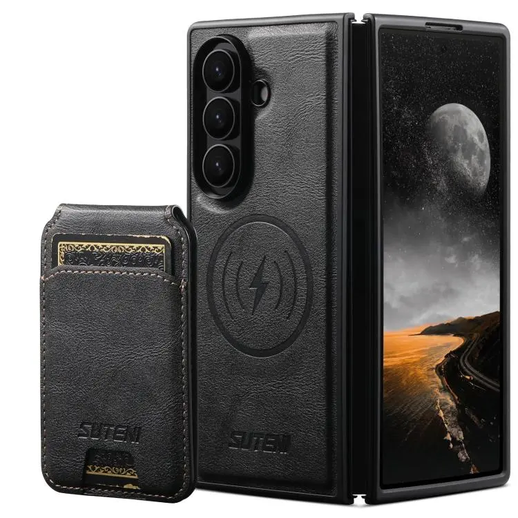 Custodia Suteni M5 magnetica in pelle con porta carte per Galaxy Z Fold8 Ultra