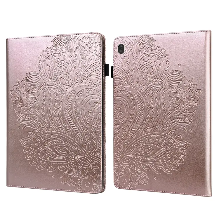 Custodia tablet in pelle con motivo pavone per Lenovo M10 Plus 3rd Gen