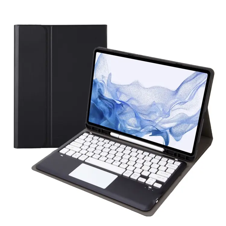 Custodia tablet in pelle con tastiera Bluetooth rimovibile per Samsung Galaxy