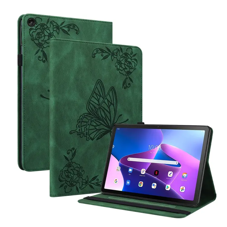 Custodia tablet in pelle goffrata fiore di farfalla per Lenovo Tab M10 Plus 10.6