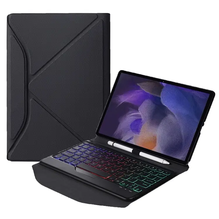 Custodia tastiera Bluetooth con retroilluminazione per Samsung Galaxy Tab A8