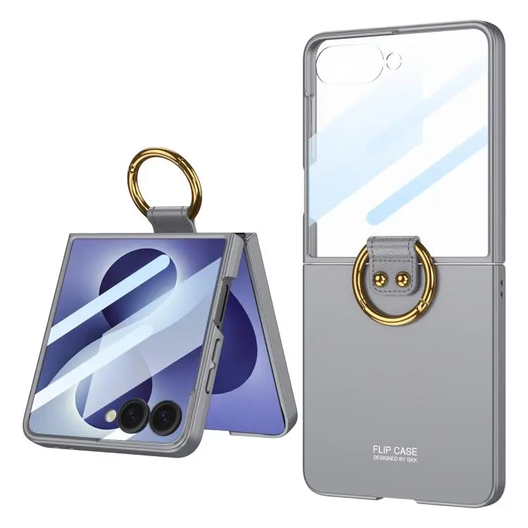 Custodia telefono GKK con anello integrato ultra sottile per Galaxy Z Flip8 5G e
