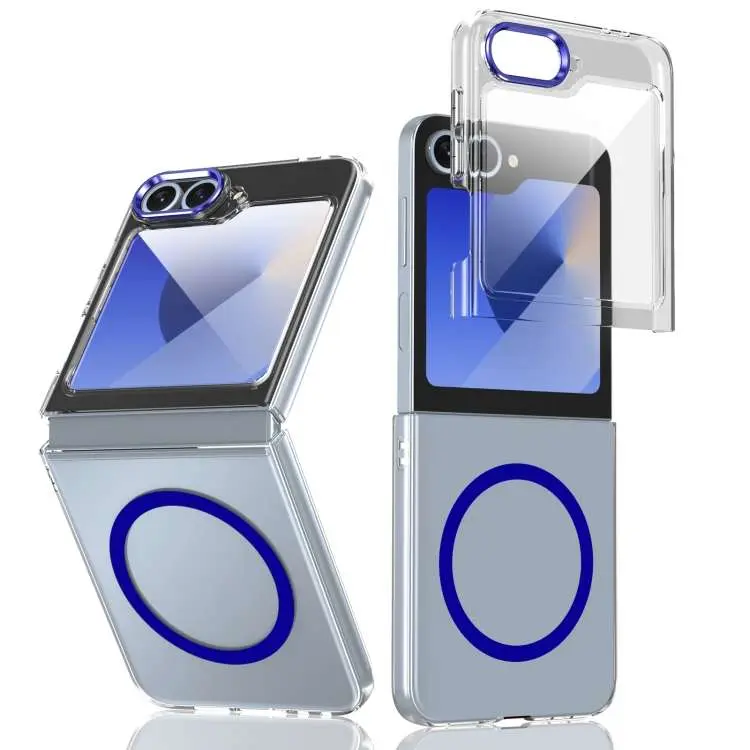Custodia trasparente con MagSafe per Samsung Galaxy Z Flip5, Fold4, Flip4 e