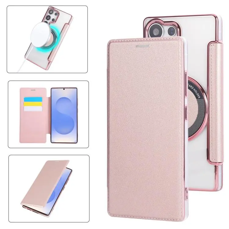 Custodia ultra sottile in ecopelle con placcatura magnetica per Samsung Galaxy