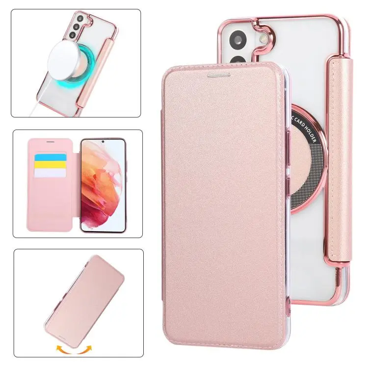 Custodia ultra sottile in ecopelle con placcatura magnetica per Samsung Galaxy