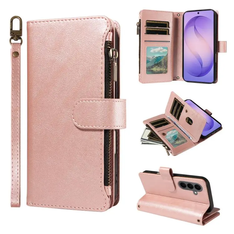 Custodia vegana in similpelle con 9 scomparti per Galaxy S25 FE, S25 Edge