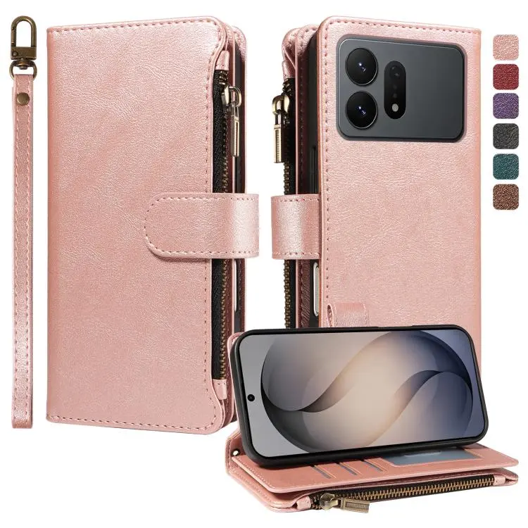 Custodia vegana in similpelle con 9 scomparti per Galaxy S26 FE, S26+, S26 Edge