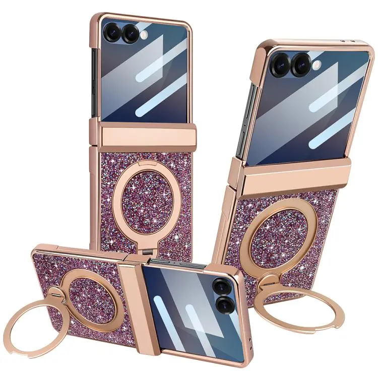 Custodia VIETAO Flash Diamond con vetro temperato privacy per Samsung Galaxy Z