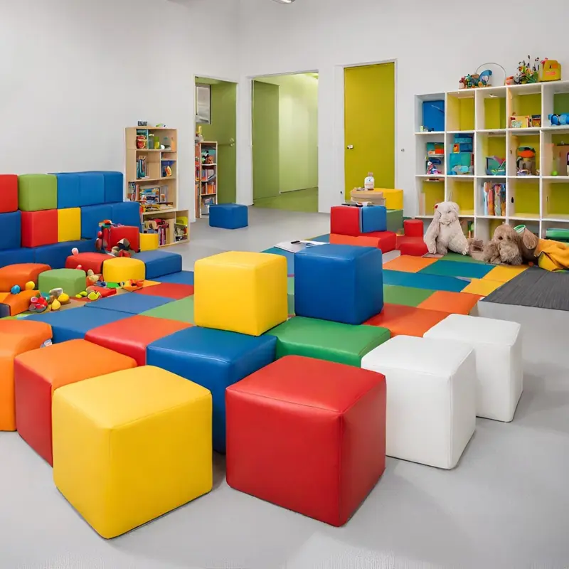 DADO BABY, Pouf in ecopelle per bambini 25x25 cm