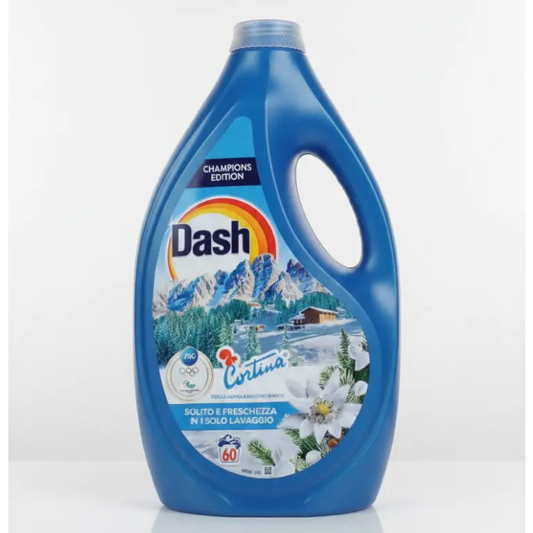 Dash Liquido Lavatrice Champions Edition Cortina 2.7 Litri – Stella Alpina & Muschio Bianco (60 Lavaggi)