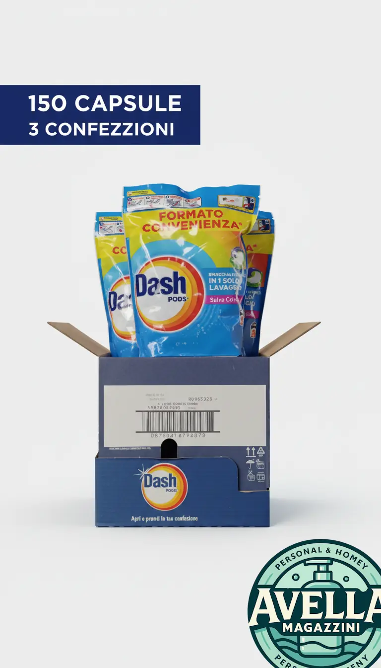 Dash PODS Salva Colore BOX 150 Lavaggi (3x50 Capsule) | Detersivo Lavatrice in Capsule | Protezione Brillantezza ed Efficacia a Freddo | Spedizione Inclusa