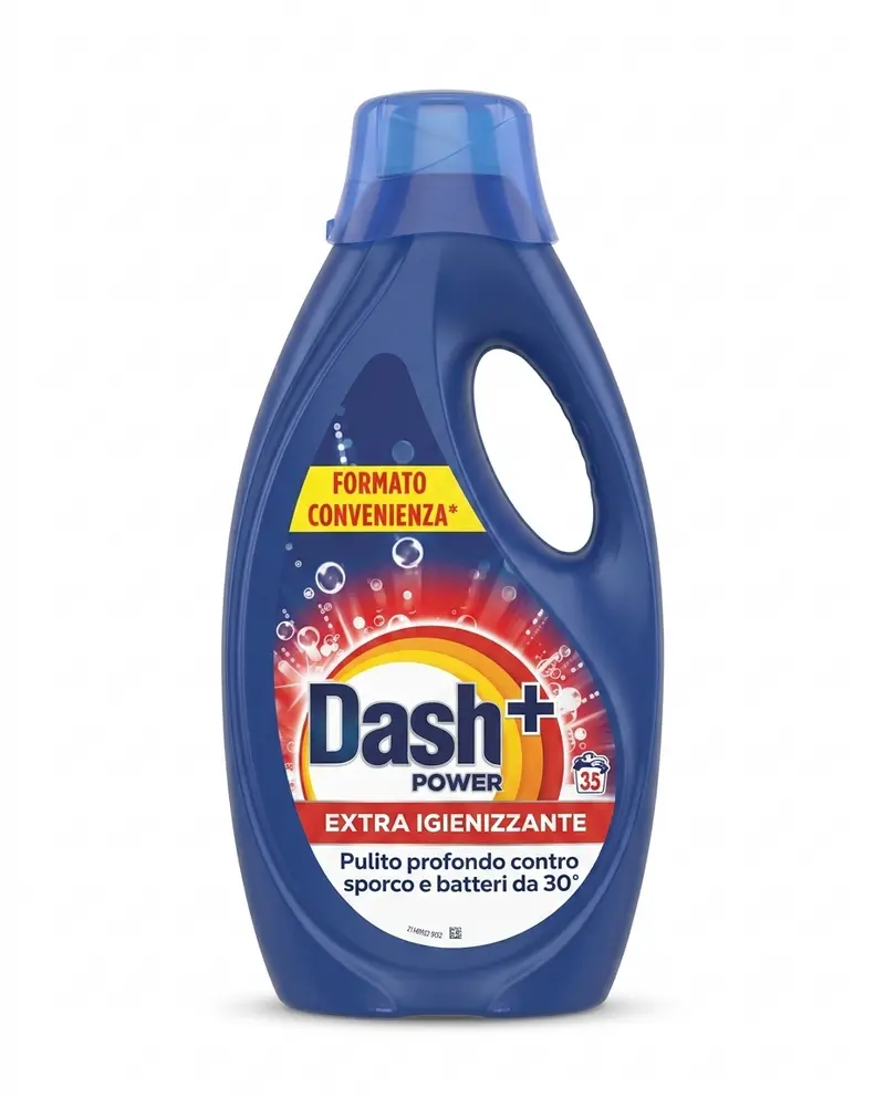 Dash Power+ Extra Igienizzante Detersivo Liquido 1575 ml | 35 Lavaggi – Pulito Profondo da 30°C