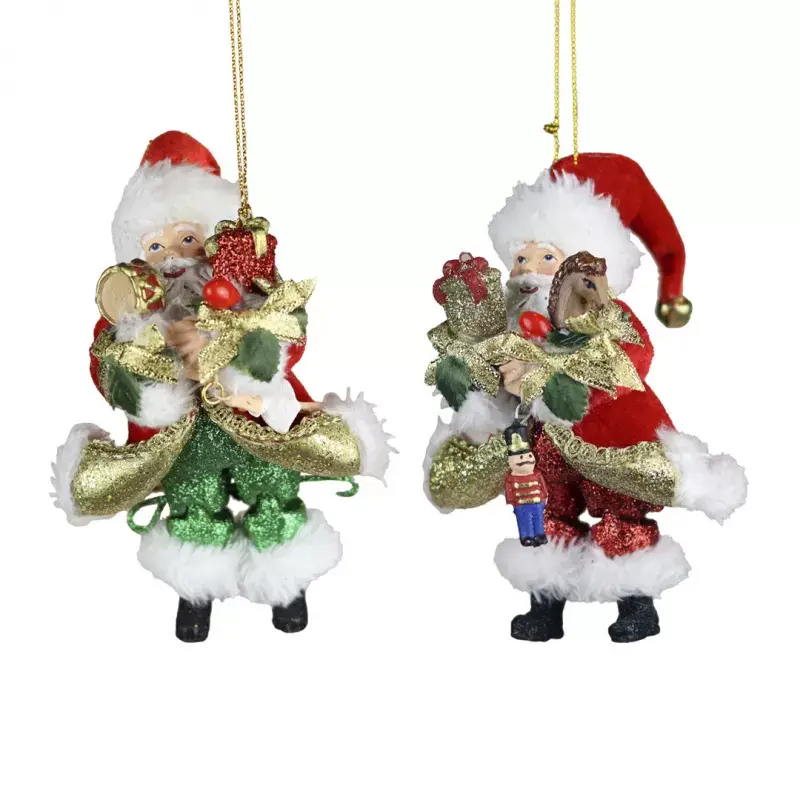 Decorazione Natalizia Babbo Natale con Gambe Penzolanti – Goodwill, 13,5cm