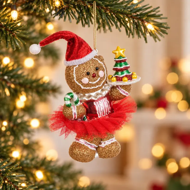 Decorazione Natalizia Ballerina Gingerbread in Vetro con Tutù Christmas Collection – Goodwill, 15cm
