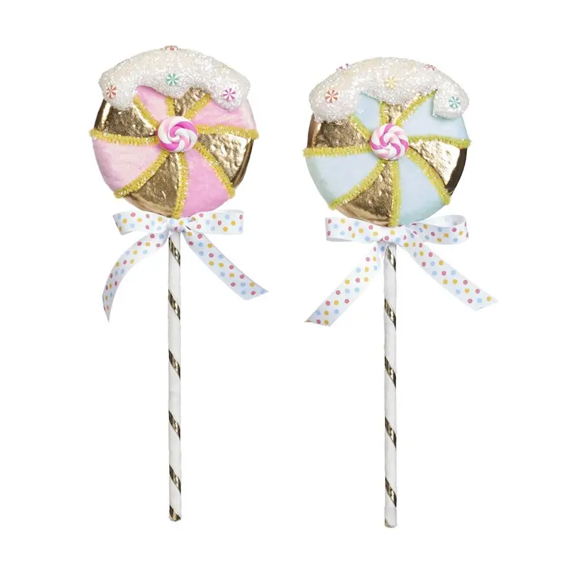 Decorazione Natalizia Lollipop Glitter con Dettagli Oro – Goodwill, 35cm