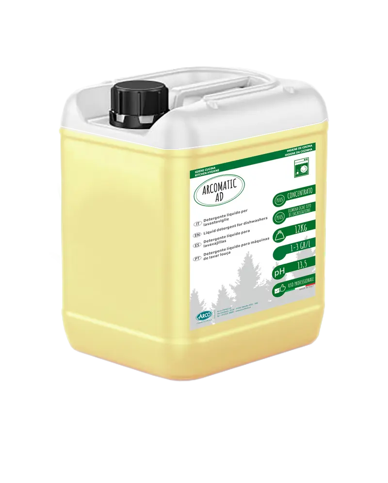 Detergente liquido per lavastoviglie specifico per acque dolci Arco Matic AD - 12 KG