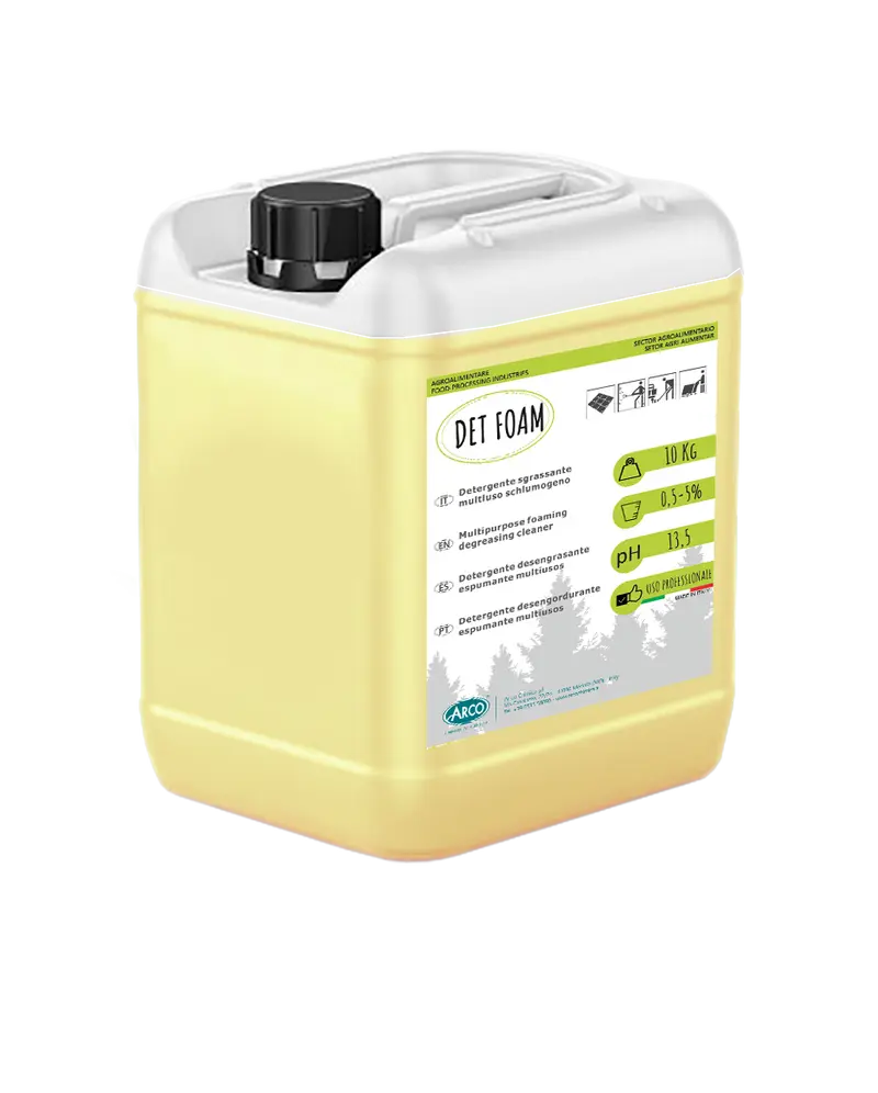 Detergente sgrassante multiuso, schiumogeno, media alcalinità Det Foam - 10 KG
