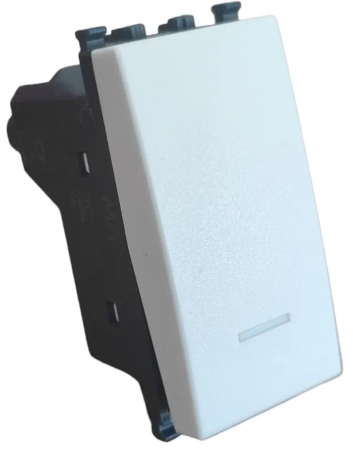 Deviatore bianco con spia compatibile Vimar Arké 963B