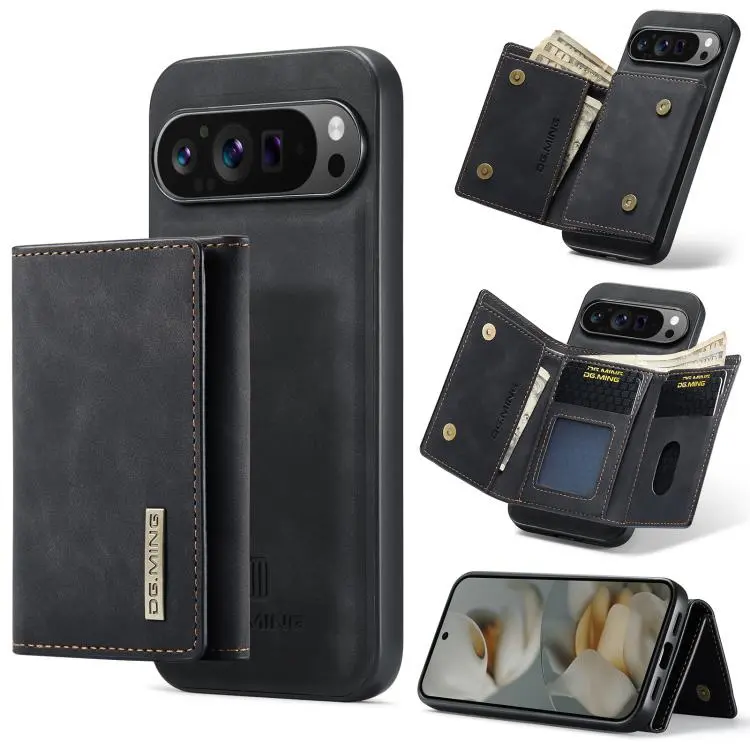DG.MING M1 Series 3-Fold Multi Card Wallet + custodia magnetica per telefono, For Google Pixel 10 Pro XL, For Google Pixel 10 / 10 Pro, For Google Pixel 9a, For Google Pixel 9 Pro XL