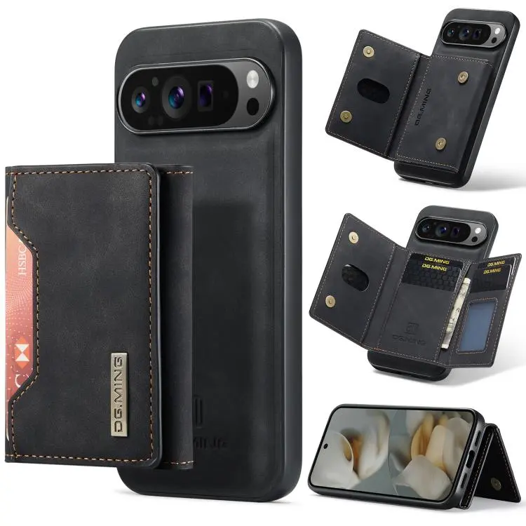 DG.MING M2 Series 3-Fold Multi Card Bag + custodia magnetica per telefono, For Google Pixel 10 Pro XL, For Google Pixel 10 / 10 Pro, For Google Pixel 9a, For Google Pixel 9 Pro XL