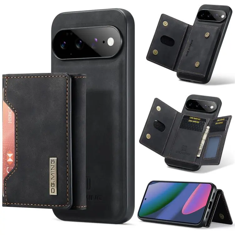 DG.MING M2 Series 3-Fold Multi Card Bag + custodia magnetica per telefono, For Google Pixel 11 Pro XL, For Google Pixel 11, For Google Pixel 11 Pro, For Google Pixel 10a