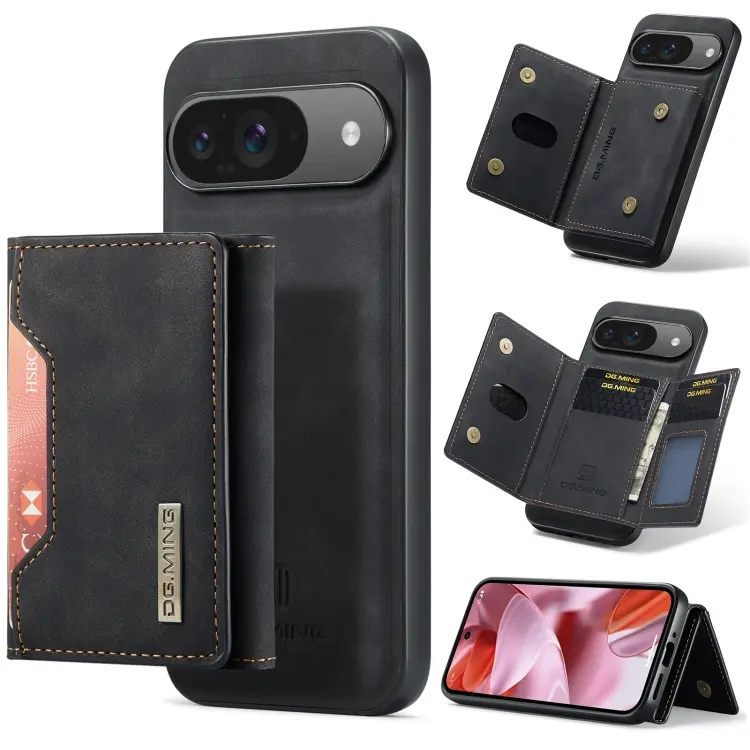 DG.MING M2 Series 3-Fold Multi Card Bag + custodia magnetica per telefono, For Google Pixel 9 / 9 Pro, For Google Pixel 8a, For Google Pixel 7a, For Google Pixel 6