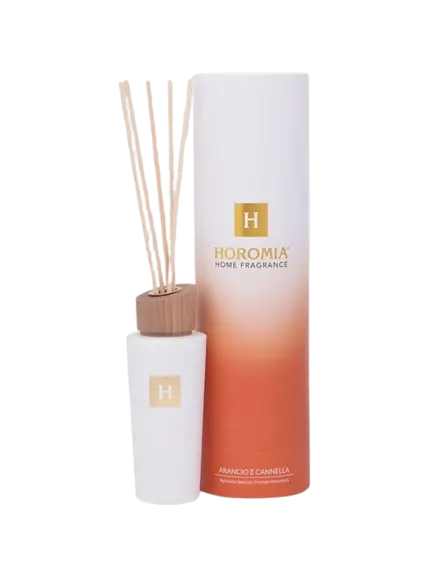 Diffusore a Bastoncini Arancio e Cannella – Linea Home Fragrance by Horomia, 200 ml