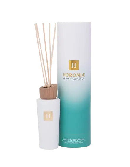 Diffusore a Bastoncini Lino e Fior di Cotone – Linea Home Fragrance by Horomia, 200 ml