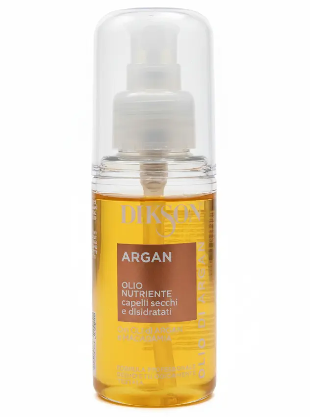 Dikson Argan Olio Nutriente 75ml – Trattamento Professionale per Capelli Secchi e Disidratati – Con Olio di Argan e Macadamia – Formula Leggera Anti-Crespo