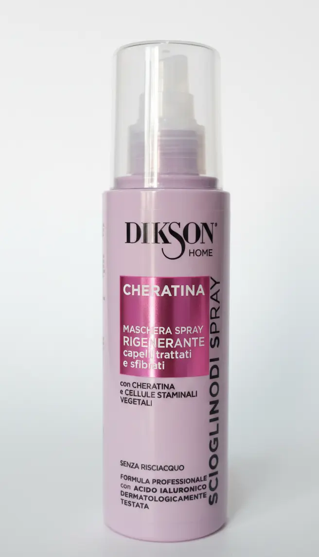 DIKSON Maschera Spray Rigenerante Scioglinodi 150ml | Con Cheratina, Cellule Staminali e Acido Ialuronico | Trattamento Senza Risciacquo per Capelli Trattati e Sfibrati