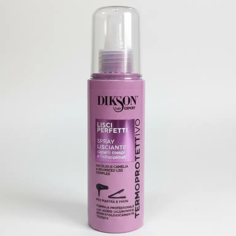 Dikson Spray Lisciante Termoprotettivo 150ml | Lisci Perfetti con Olio di Camelia e Acido Ialuronico | Anti-Crespo Professionale per Piastra e Phon