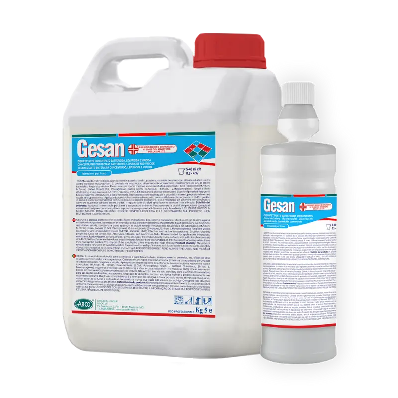 DISINFETTANTE BIOCIDA PER PAVIMENTI E SUPERFICI LAVABILI Gesan Disinfettante Biocida con Presidio Medico Chirurgico - 5 KG
