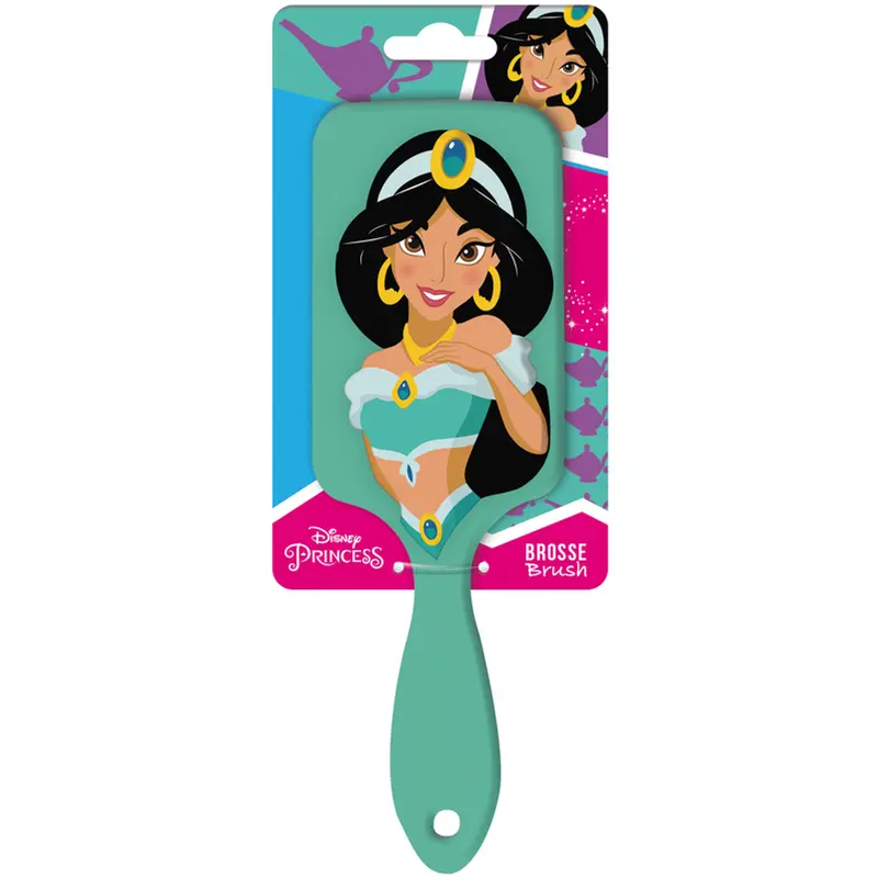 Disney Princess Jasmine Spazzola per Capelli 3D - Districante, per Tutti i Tipi di Capelli (Asciutti/Bagnati)