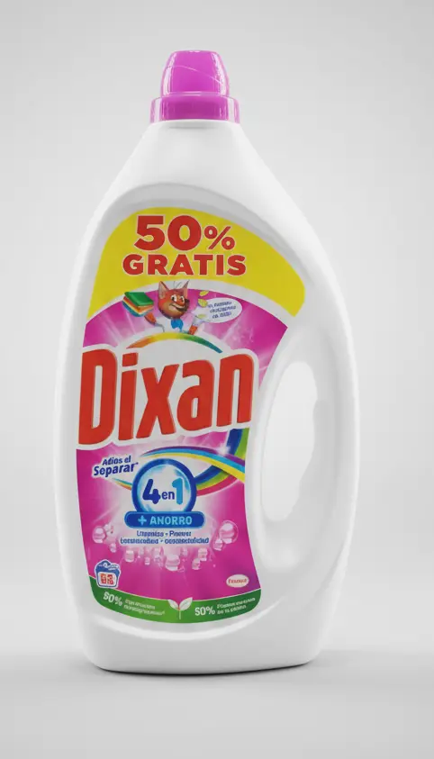 Dixan Detersivo Liquido Lavatrice 4 in 1 (2.475 Litri) | 55 Lavaggi | 50% Gratis | "Addio al Separare" (Bucato Misto) | Pulizia & Colori Brillanti
