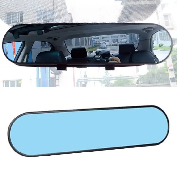 DM-055 28,8 cm Auto Ampio campo visivo Specchietto retrovisore curvo specchietto retrovisore blu anti-abbagliamento, 28.8cm