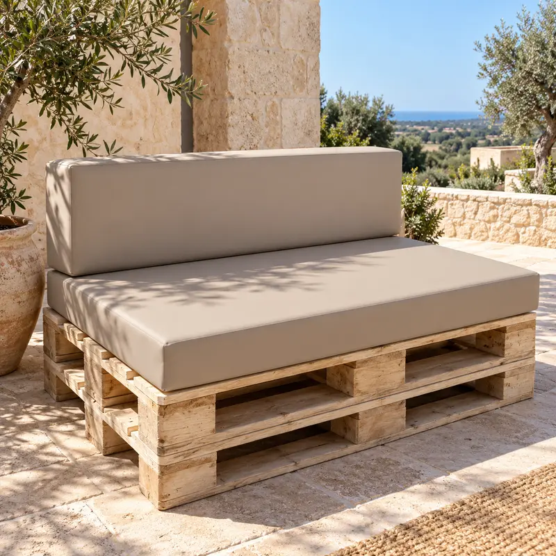 ECO SEAT, Seduta per Pallet Rigida in Ecopelle 120x80 H10