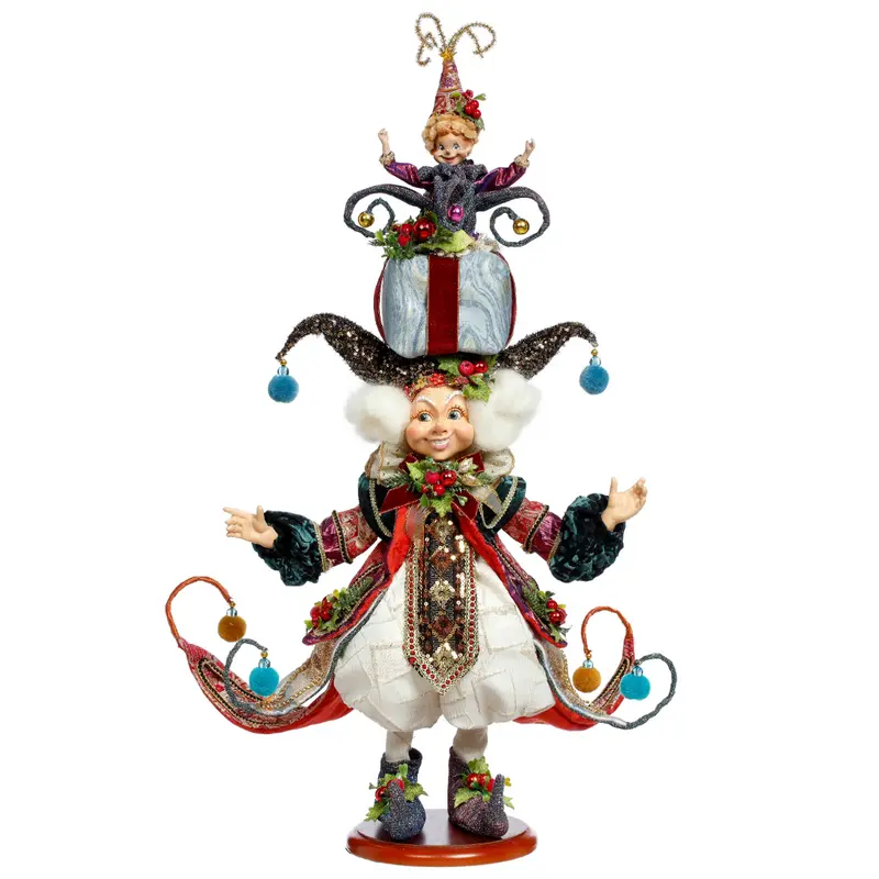 Elfo con Pacco Regalo Crema e Blu Edizione Limitata – Goodwill by Mark Roberts, 70cm