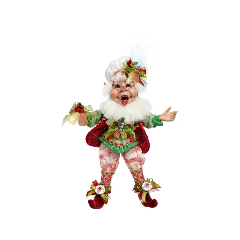 Elfo Natalizio Gumdrop Small Verde e Rosso Edizione Limitata – Goodwill by Mark Roberts, 28cm