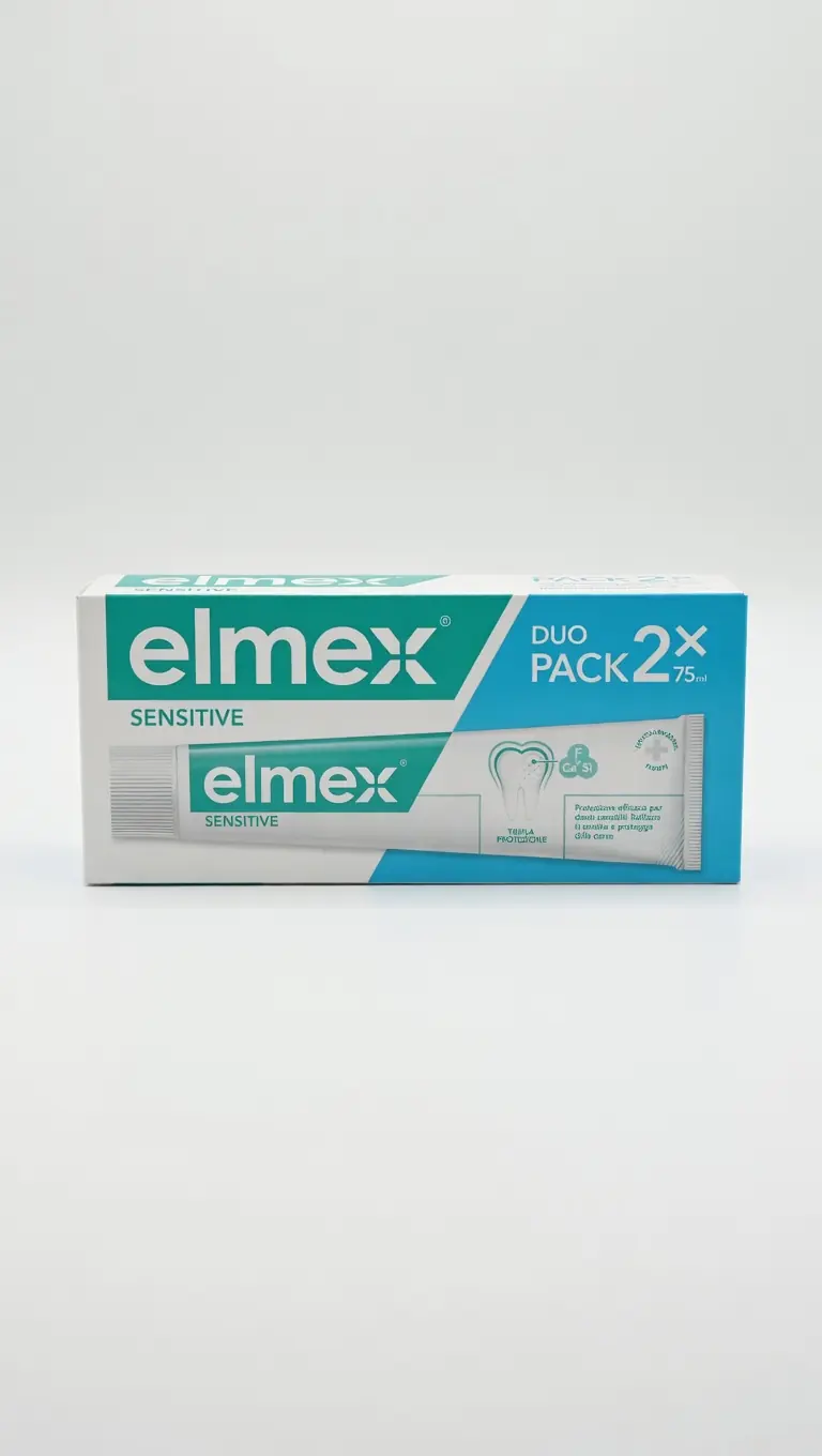 Elmex Sensitive Duo Pack 2x75ml – Dentifricio con Tecnologia Neo-Aminex™ per Denti Sensibili e Protezione Carie