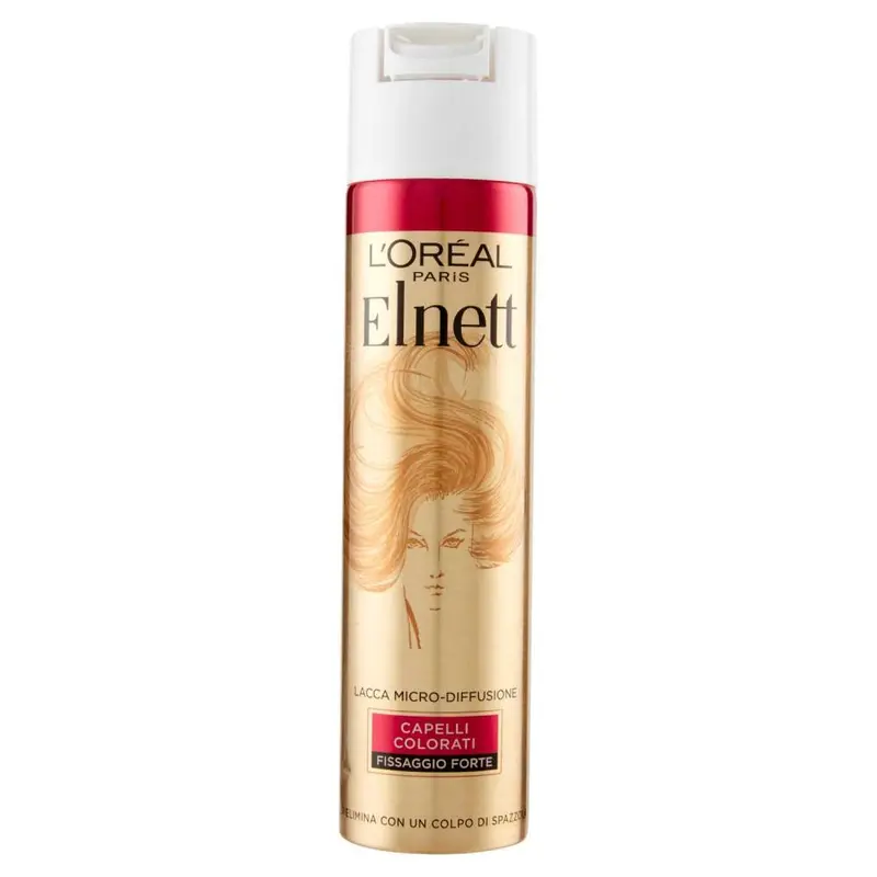 Elnett Lacca Spray Fissaggio Forte – Protezione UV per Capelli Colorati – Micro-Diffusione 250ml