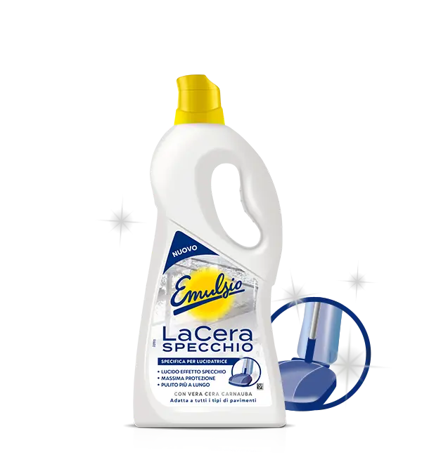 Emulsio LaCera Specchio Cera Lucidante con Carnauba per Marmo e Parquet – La Soluzione Professionale ad Effetto Specchio e Protezione Antiusura (725ml)
