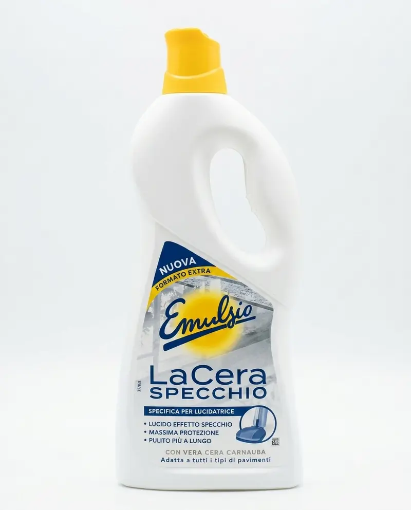 Emulsio LaCera Specchio Cera Pavimenti con Cera Carnauba 725 ml – Lucido Effetto Specchio per Lucidatrice