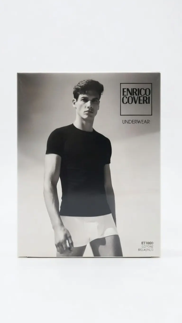 Enrico Coveri Underwear | Maglia Intima Uomo Mezza Manica Girocollo | Cotone Bioelastico Alta Qualità | Sottogiacca Comodo ET1000