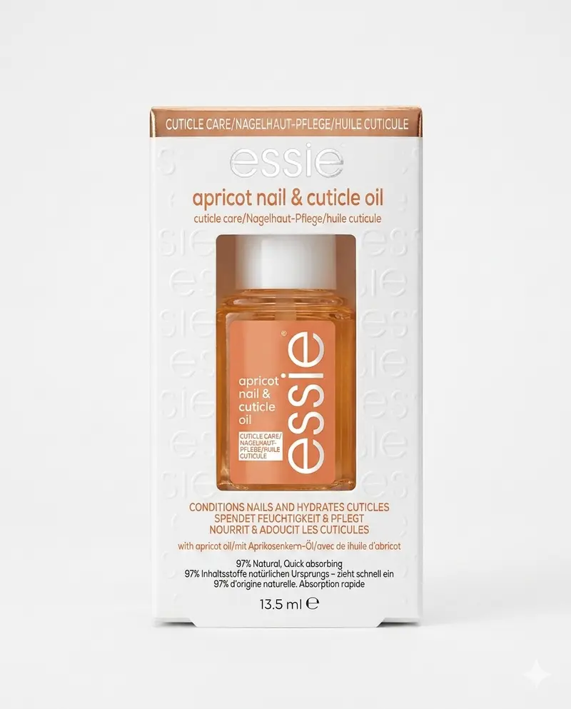 Essie Apricot Nail & Cuticle Oil Trattamento Olio Idratante Intensivo per Unghie e Cuticole – Formula Rigenerante al 97% di Origine Naturale con Oli di Albicocca e Jojoba
