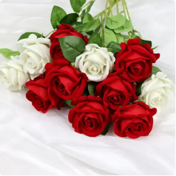 Extra Long Silk Artificial Roses Home Decorations